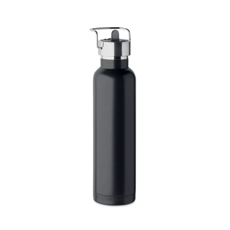 Butelka termiczna ze słomką 660 ml RIFLOW - Czarny (MO2283-03)
