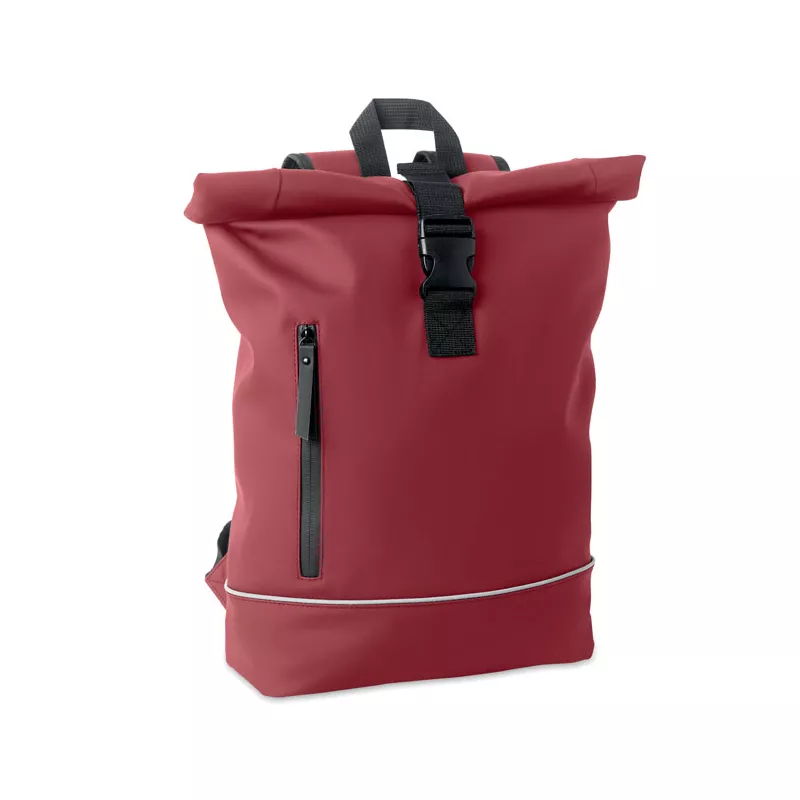 Plecak na laptop 15" z PU z odblaskiem LAPTOSA - Burgund (MO2581-02)