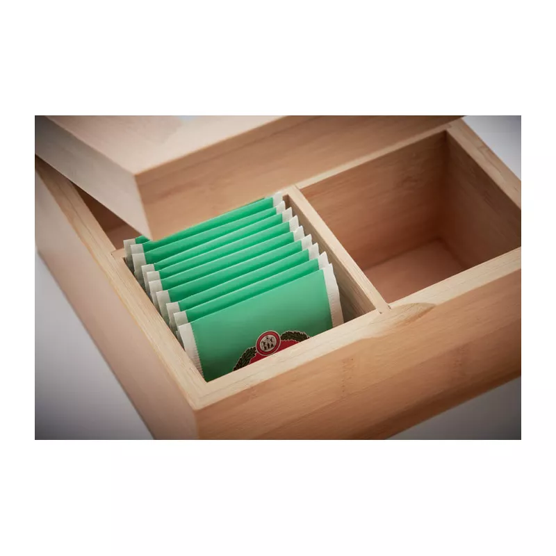 Pudełko na herbatę bambusowe CAMPO TEA - Drewna (MO9950-40)