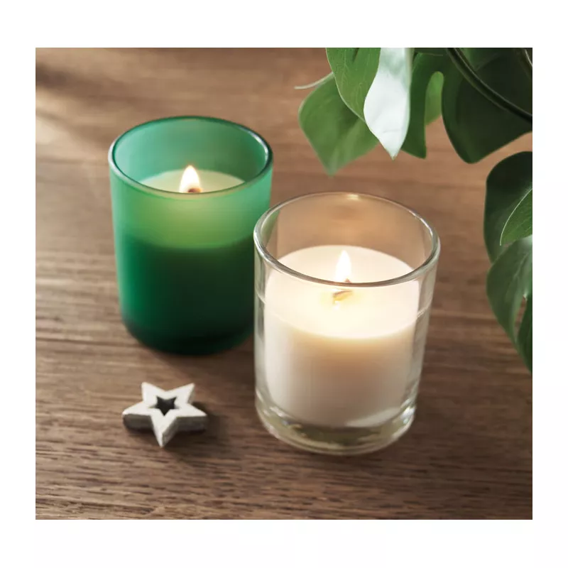 Świeca zapachowa wanilia w szkle 80 g KIVAS WOOD - Przezroczysty (MO2708-22)