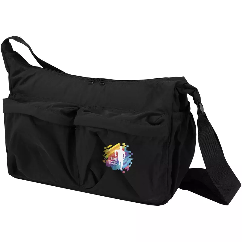 Calli - torba na laptopa o przekątnej 13 cali wykonaa z recyklingowanego nylonu z certyfikatem GRS - Czarny (12081090)