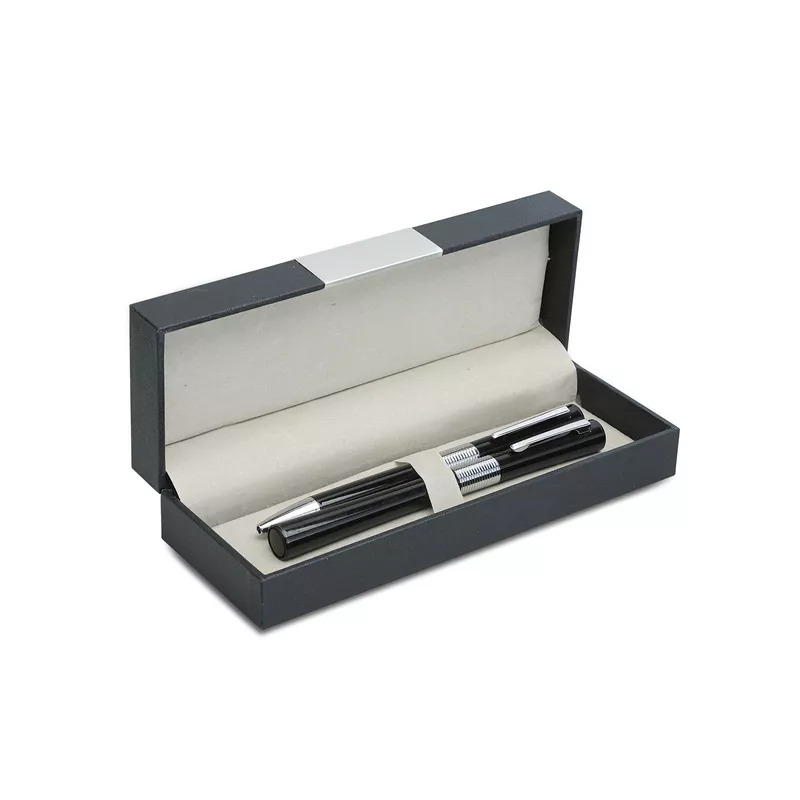 Zestaw piśmienniczy Sandglass - czarny (R01201.O)