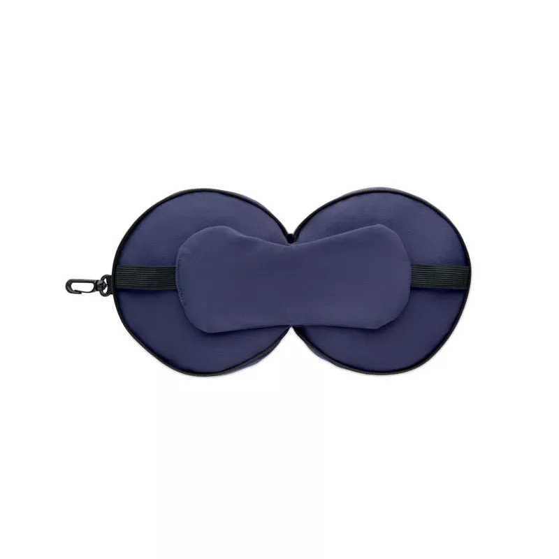 Poduszka podróżna 2 w 1 z maską na oczy SOFT NUIT - Niebieski (MO2907-04)