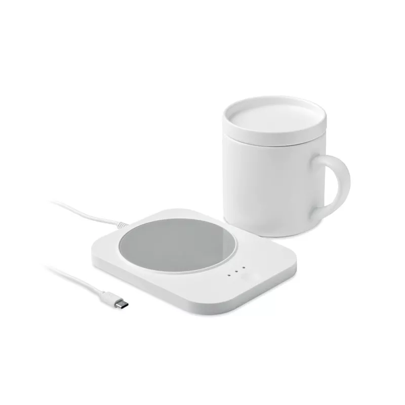 Podgrzewacz do kubka z ładowarką 15W i kubkiem SIROTER - Bialy (MO2726-06)