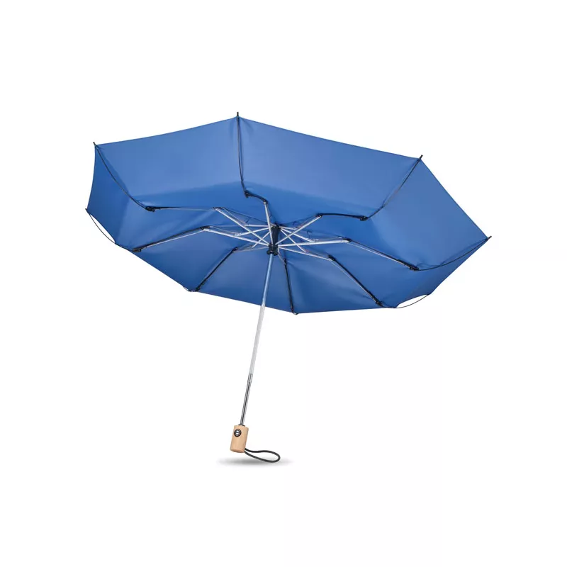 Parasol składany automatyczny 23" z RPET LEEDS - Niebieski (MO6265-37)