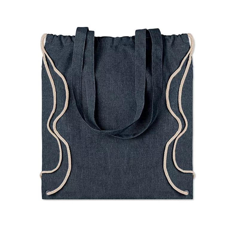 Torba ze sznurkiem z recyklingu 140 g/m² MOIRA DUO - Niebieski (MO9603-04)