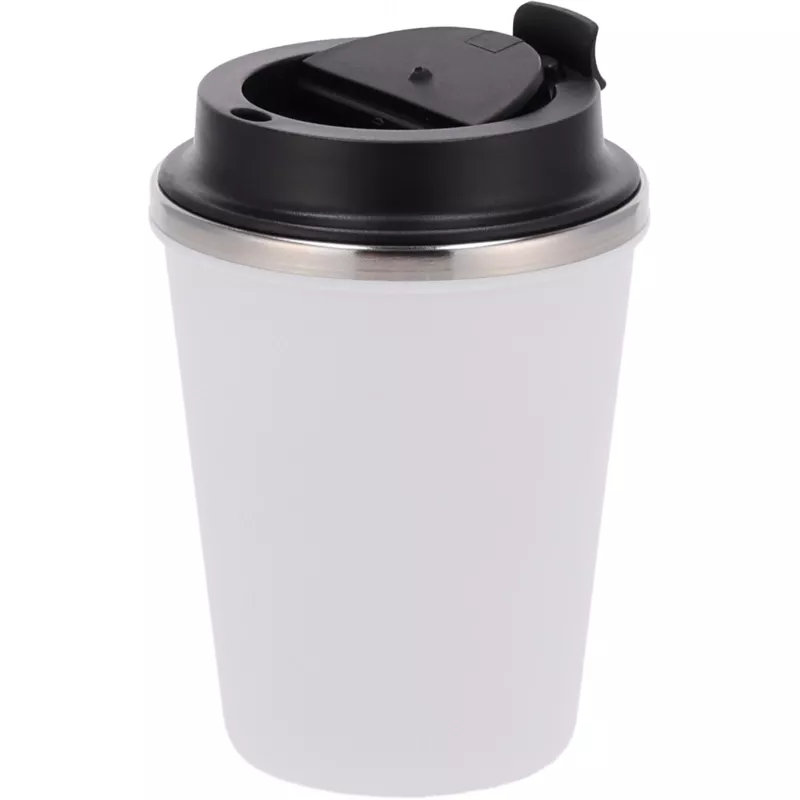 Kubek termiczny 350 ml z powłoką z recyklingu METODY - biały (8496206)