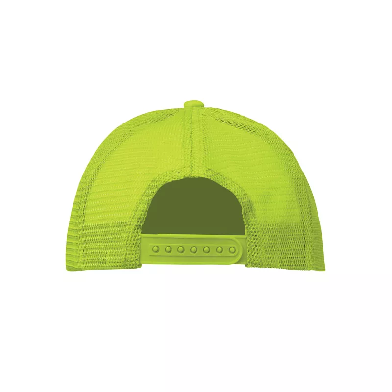 Czapka trucker 5-panelowa 150 g/m² BUBBLE - Biały/Neonowy Żółty (MO2269-84)