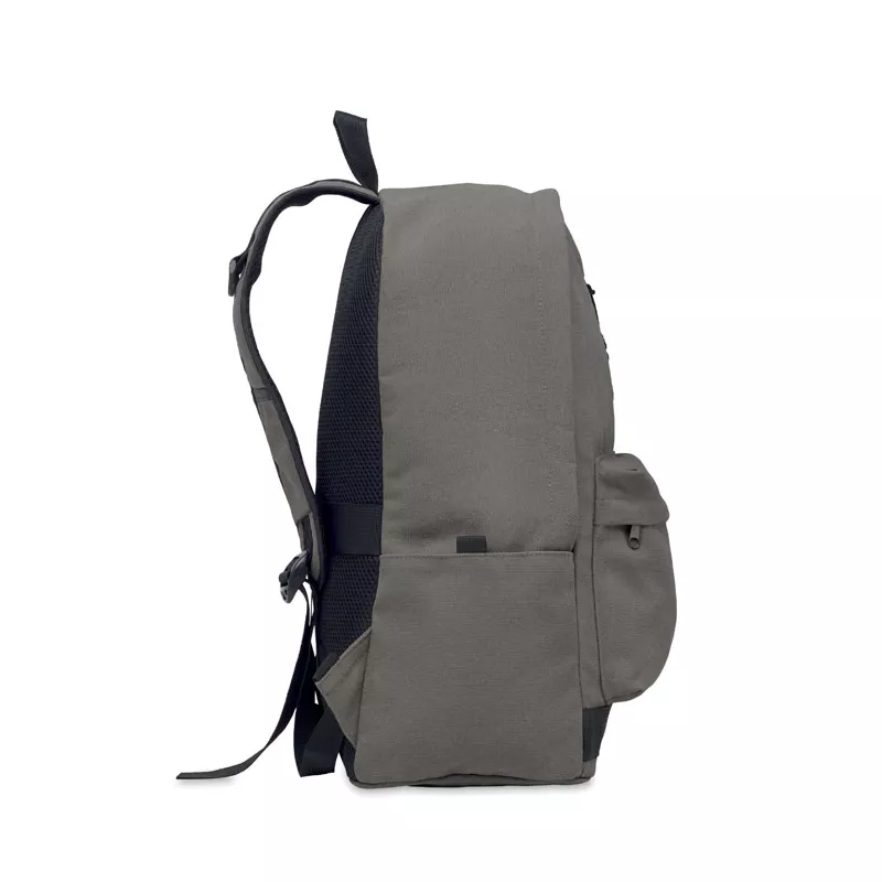 Plecak na laptop 15" z recyklingu 450 g/m² LEIRUR - Kamienny Szary (MO2391-15)