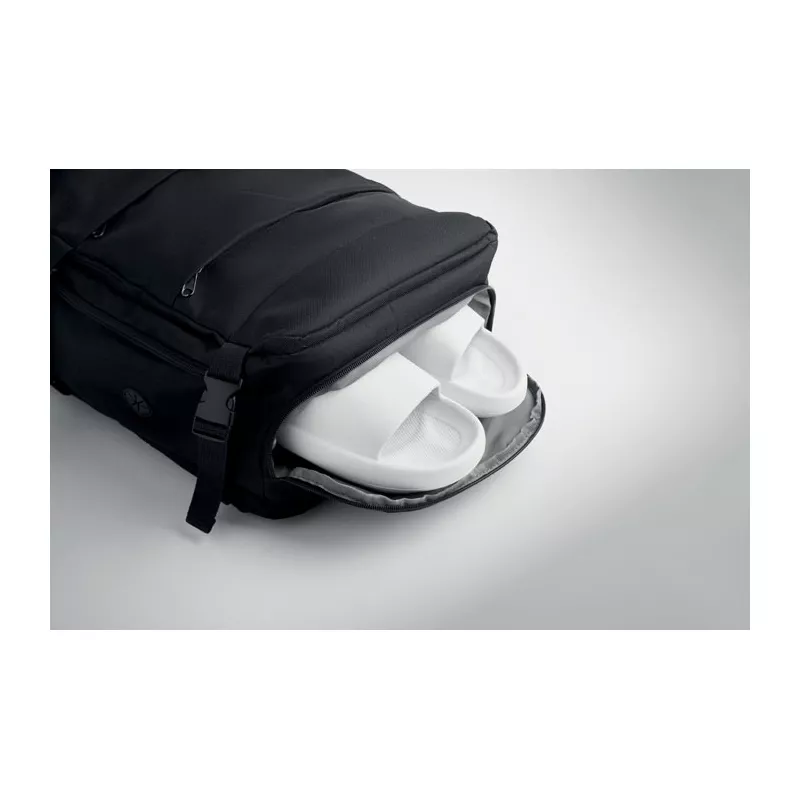 Plecak kabinowy z RPET na laptop 15" FLYHIGH - Czarny (MO2784-03)