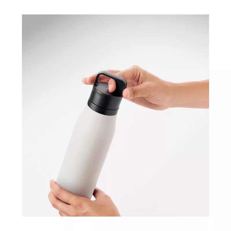 Butelka termiczna ze stali z recyklingu 500 ml EMPIRE - Bialy (MO3176-06)