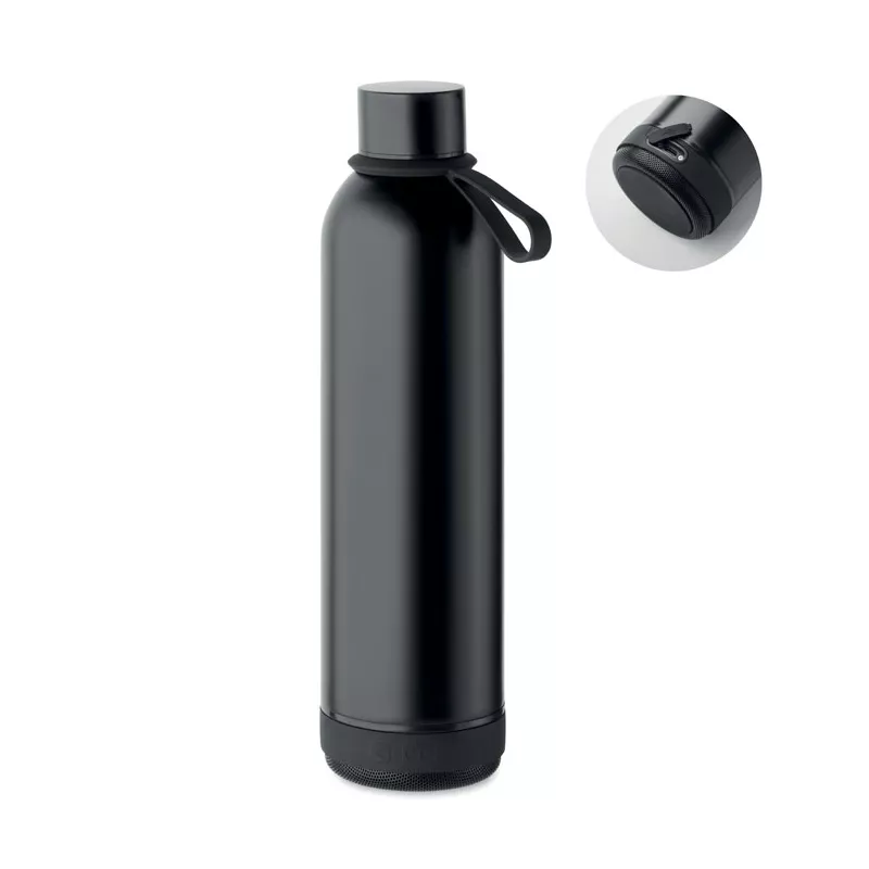 Butelka termiczna 500 ml z głośnikiem 3W MUSEY - Czarny (MO2312-03)