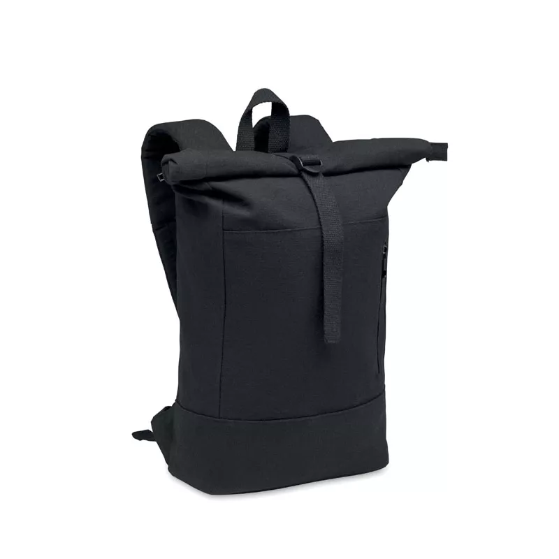 Plecak rolltop na laptop 15" 340 g/m² KOPER ROLL - Czarny (MO2400-03)
