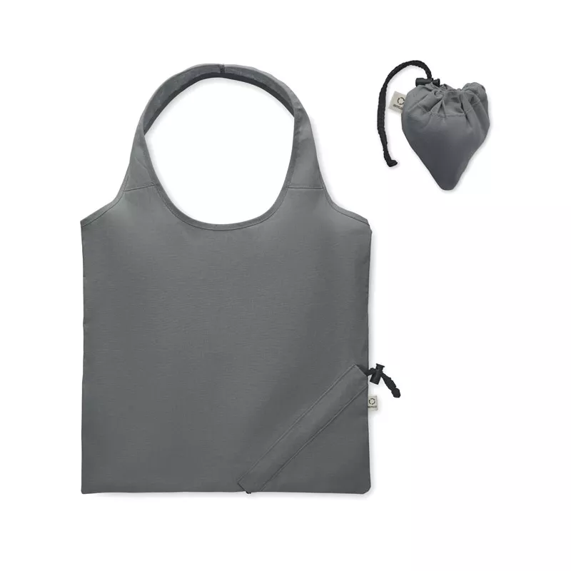 Torba składana z recyklingu 140 g/m² CARRIE COLOUR - Kamienny Szary (MO2487-15)
