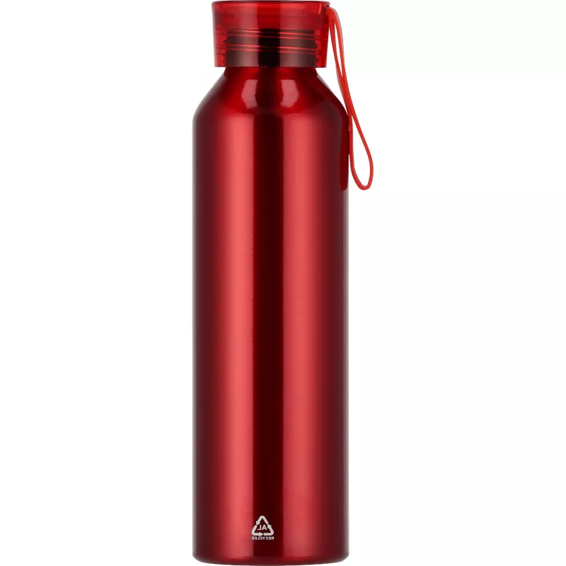 Butelka z aluminium z recyklingu CORK 600 ml - czerwony (424705)