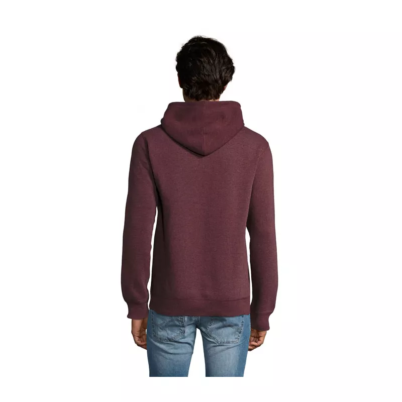 Bluza męska z kapturem 280 g/m² Sol's SPENCER - Melanż Czerwonobrunatny (S02991-HX)