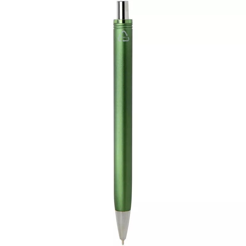 Feld długopis z certyfikatem RCS z recyklingu z metalicznym wykończeniem (czarny tusz) - Zielony (10637861)
