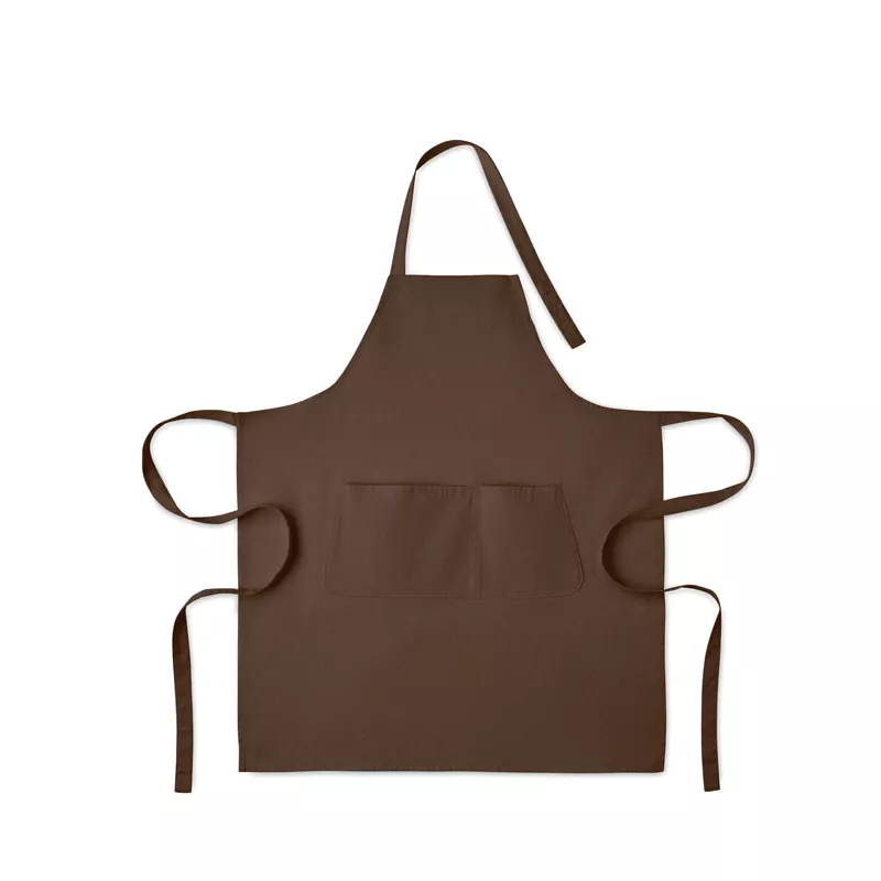 Fartuch z bawełny organicznej 240 g/m² GAMMA - Czekolada (MO2249-41)