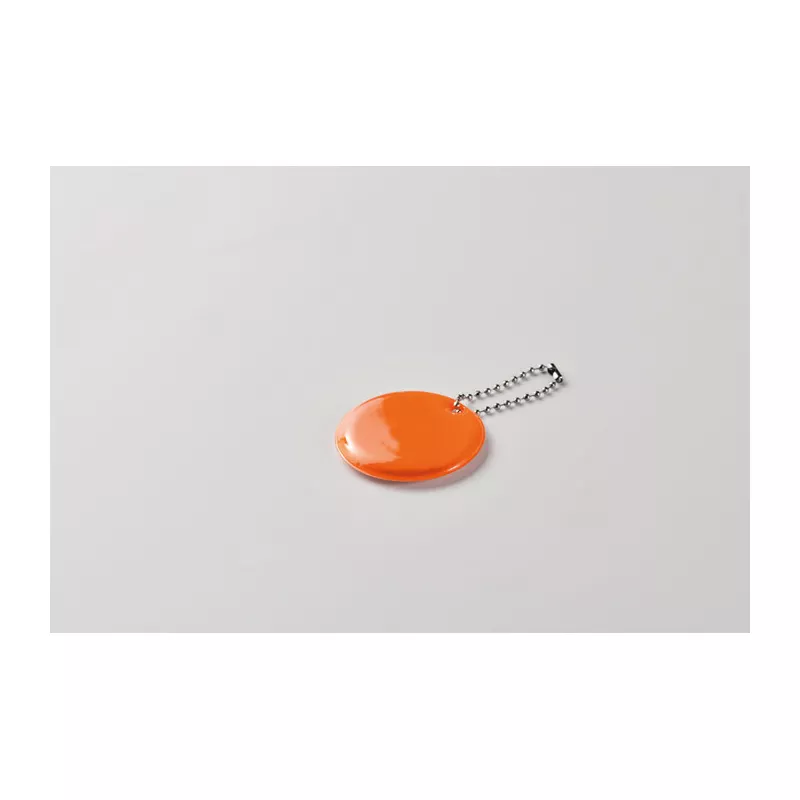 Brelok odblaskowy okrągły z PVC GRIN - Fluorescencyjny Pomaranczowy (MO2884-71)