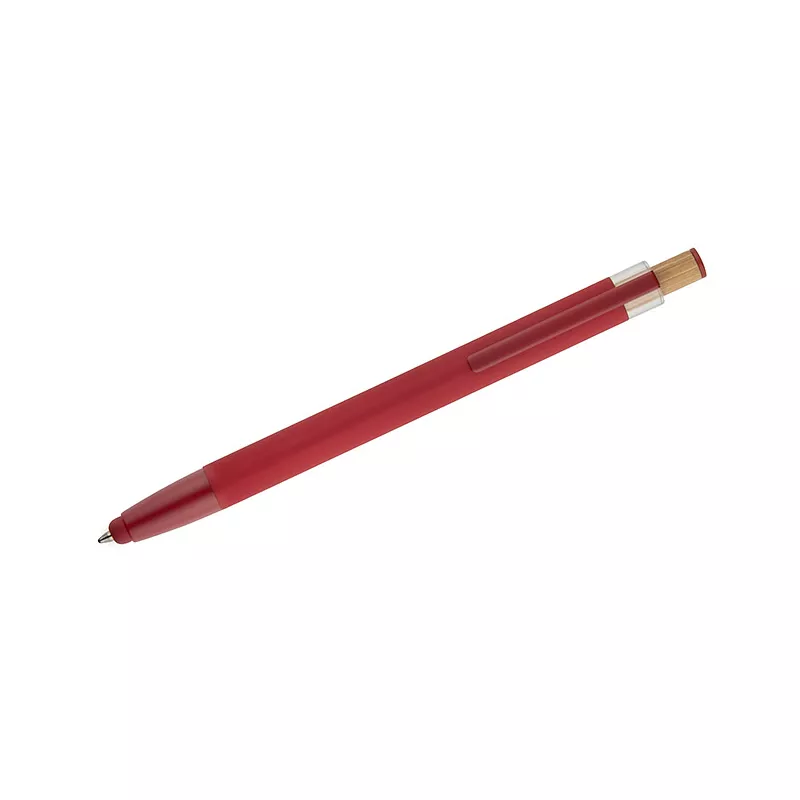 Długopis z recyklingowanego aluminium z  wykończeniem soft touch ALPEN - czerwony (19827-04)
