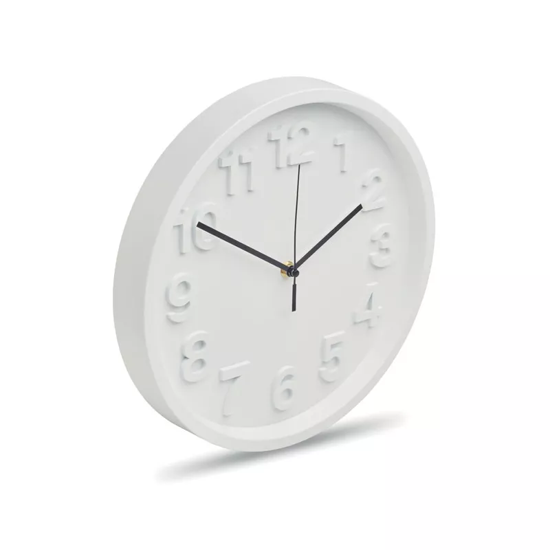 Zegar ścienny z cichym mechanizmem 30 cm MURO - Bialy (MO2851-06)