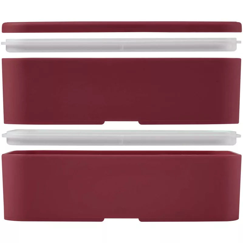 MIYO POP dwupoziomowe pudełko śniadaniowe 700+700 ml - Bordo (21077922)