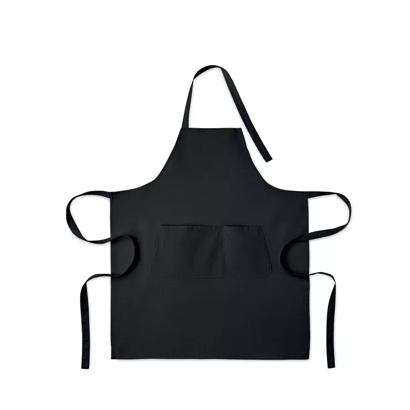Fartuch z bawełny organicznej 240 g/m² GAMMA - Czarny (MO2249-03)