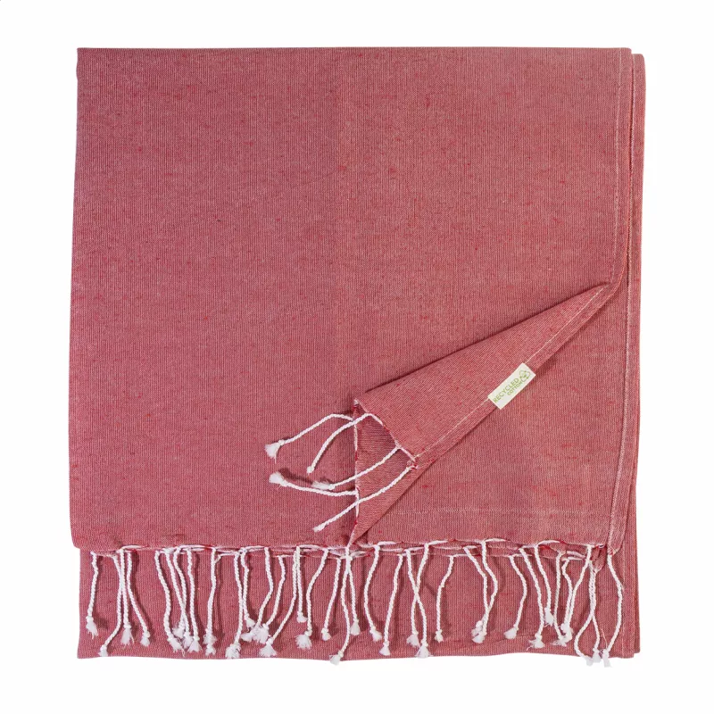 Aruba ręcznik plażowy z recyklingowanej bawełny - czerwony (AP800606-05)