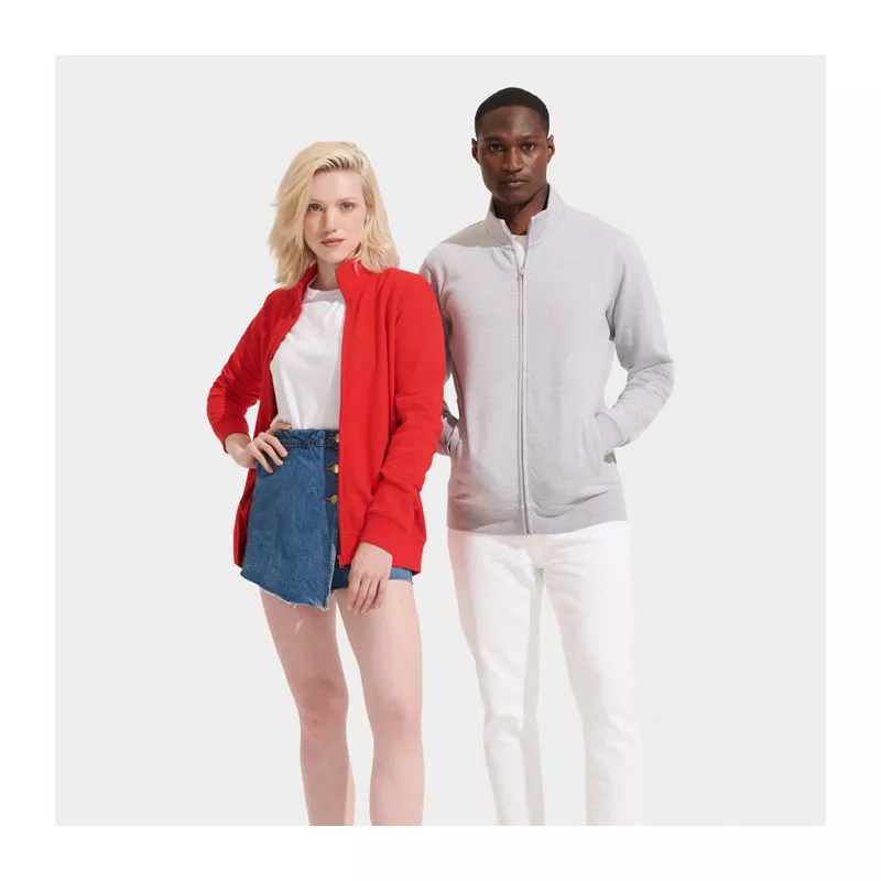 Bluza unisex rozpinana z kieszeniami Sol's COOPER - Szary Melanż 2 (S04240-GY)