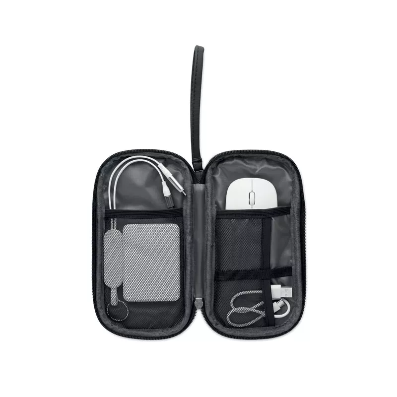 Etui na akcesoria z RPET 600D ALLTHERE - Czarny (MO2859-03)