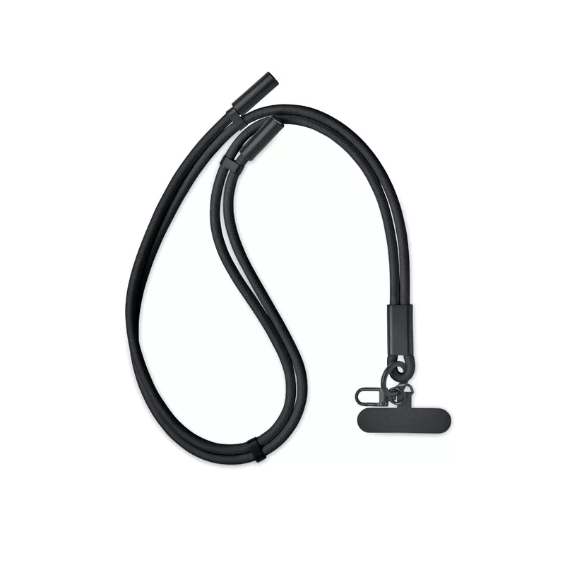 Smycz do telefonu z kablem 60W USB-C COCHARGE - Czarny (MO2618-03)