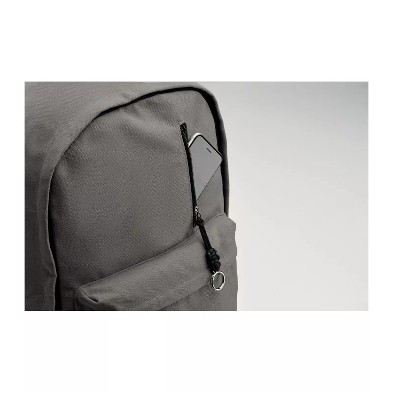 Plecak na laptop 15" z recyklingu 450 g/m² LEIRUR - Kamienny Szary (MO2391-15)