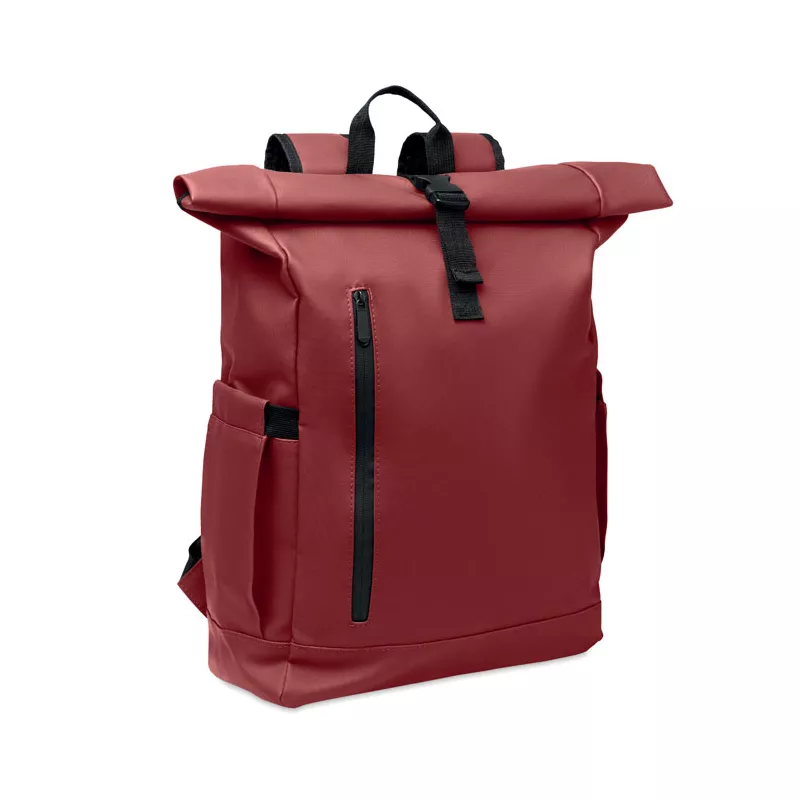 Plecak rolltop na laptop RPET 600D BANGKOK ROLL - Burgund (MO2643-02)