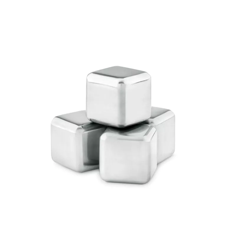 Kostki do lodu stalowe 4 szt. w etui ICY - Czarny (MO9502-03)