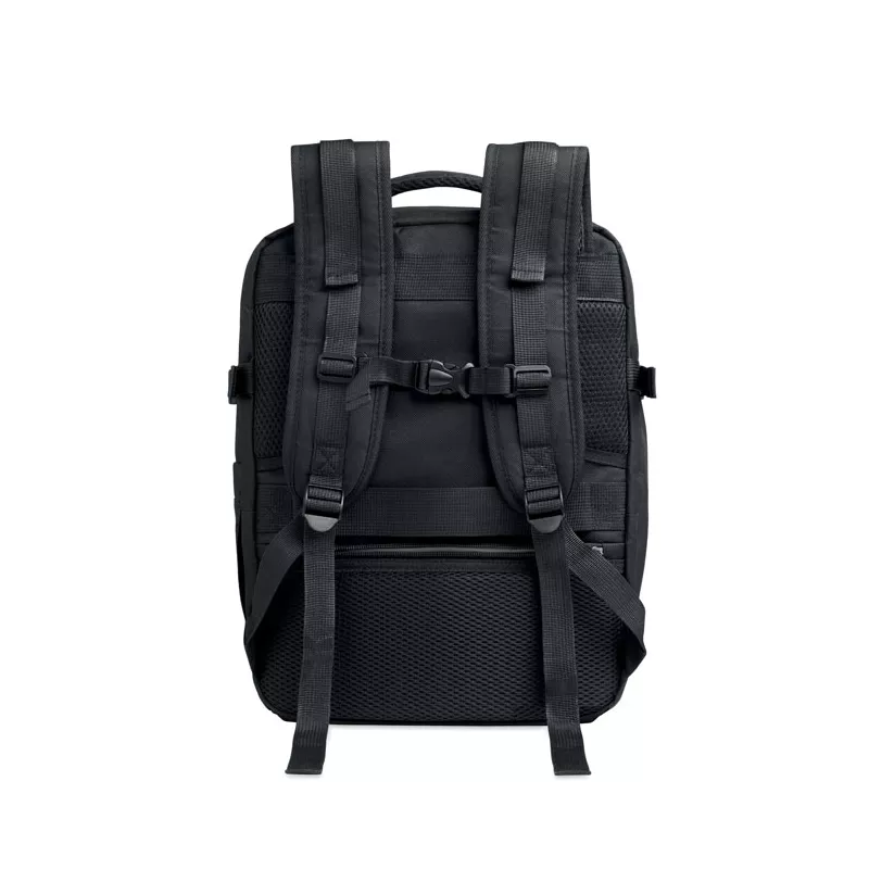 Plecak kabinowy z RPET na laptop 15" FLYHIGH - Czarny (MO2784-03)