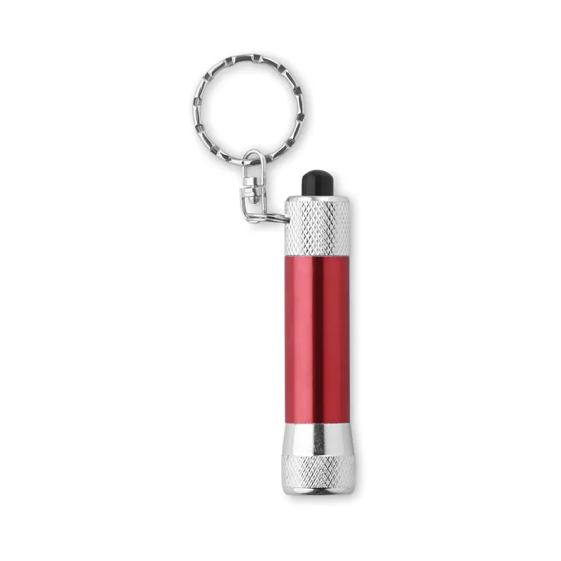 Brelok latarka LED aluminiowy ARIZO - Czerwony (MO8622-05)