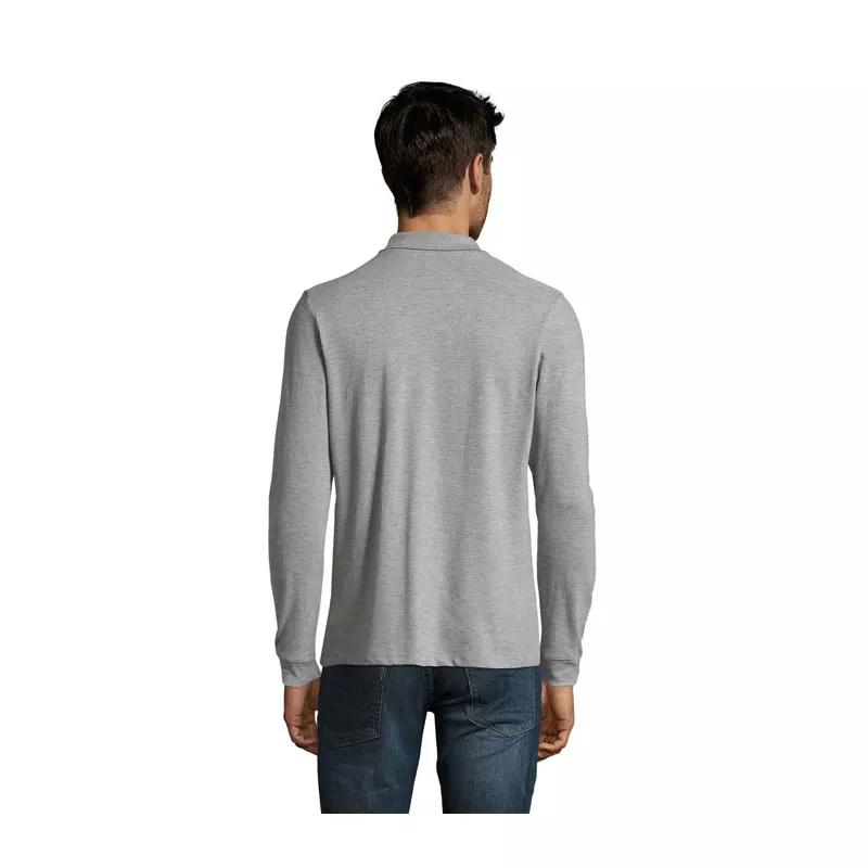 Polo męskie 180 g/m² Sol's PERFECT LSL MEN - Szary Melanż 2 (S02087-GY)