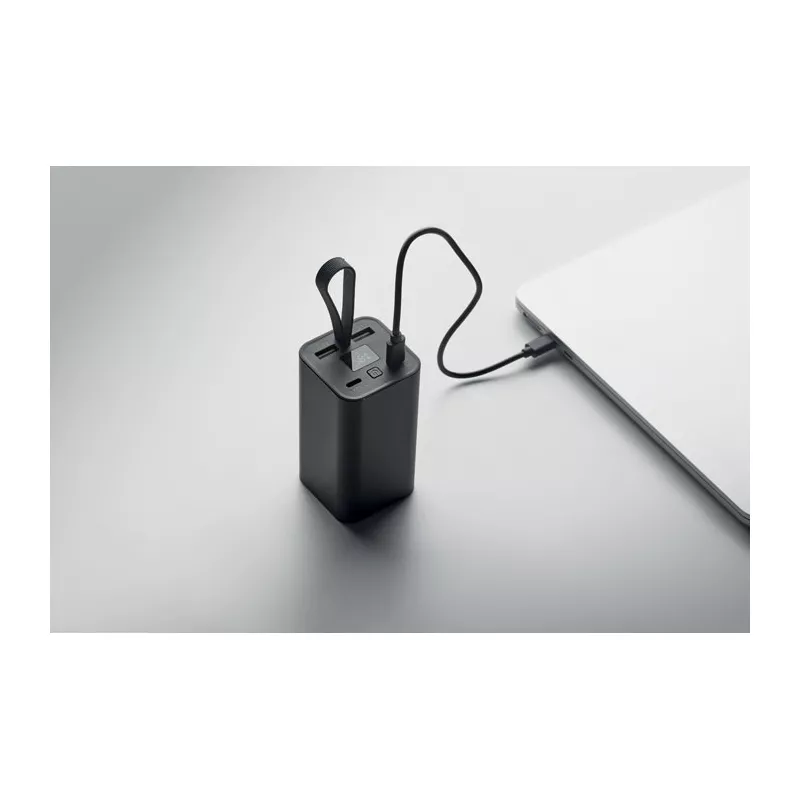 Powerbank aluminiowy 20 000 mAh PD 65W VOIMA - Czarny (MO2943-03)