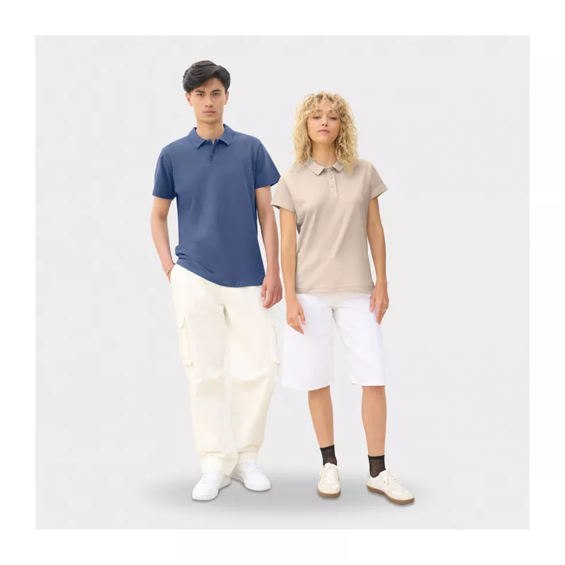 Koszulka polo unisex z czesanej bawełny Sol's PULSE - Denim (S04502-DM)