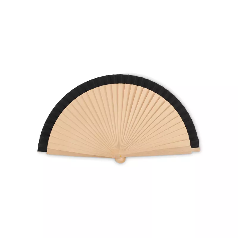 Wachlarz drewniany z 34 żebrami WOODFAN - Czarny (MO2883-03)