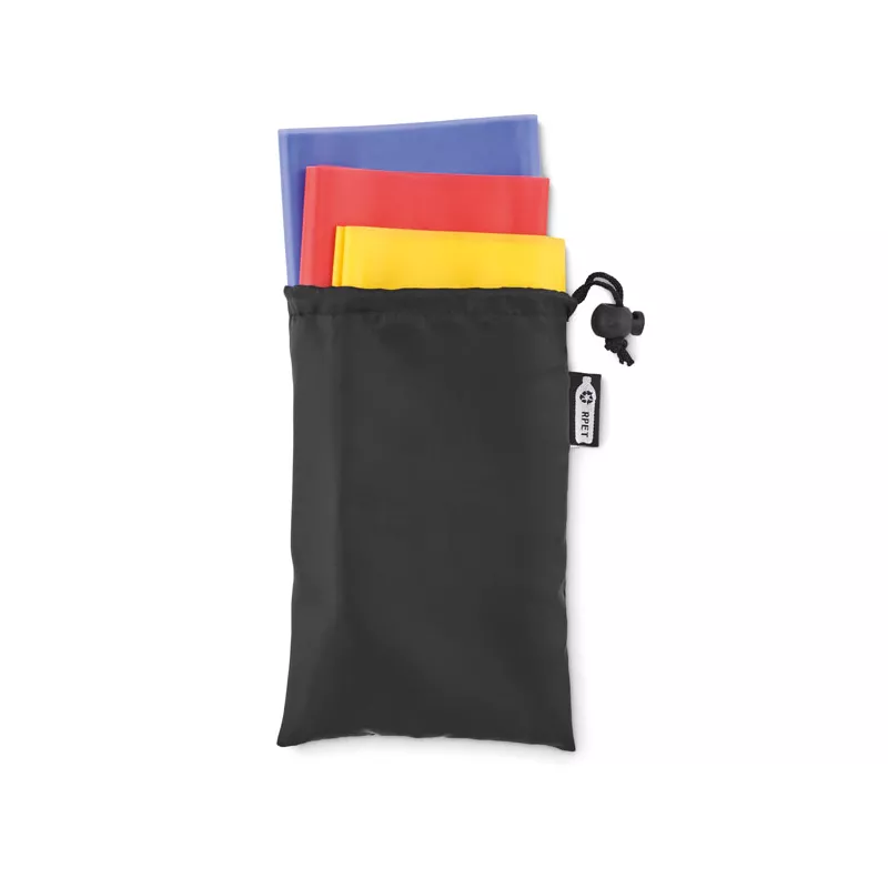 Zestaw 3 gum fitness z TPE w etui TOP FIT - Czarny (MO6461-03)