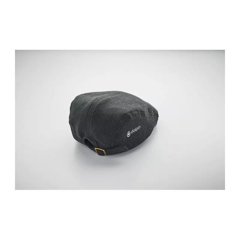 Czapka kaszkiet melanżowa 335 g/m² BLIND PEAK - Czarny (MO2966-03)