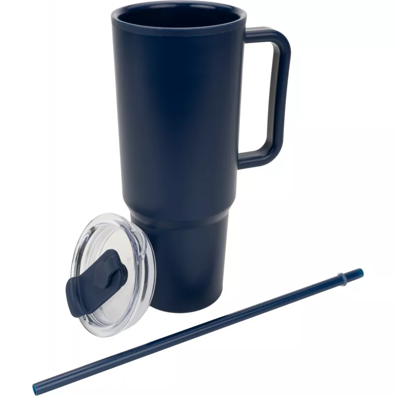 Kubek ze słomką XXL 1200 ml TEODORA - granatowy (8468644)
