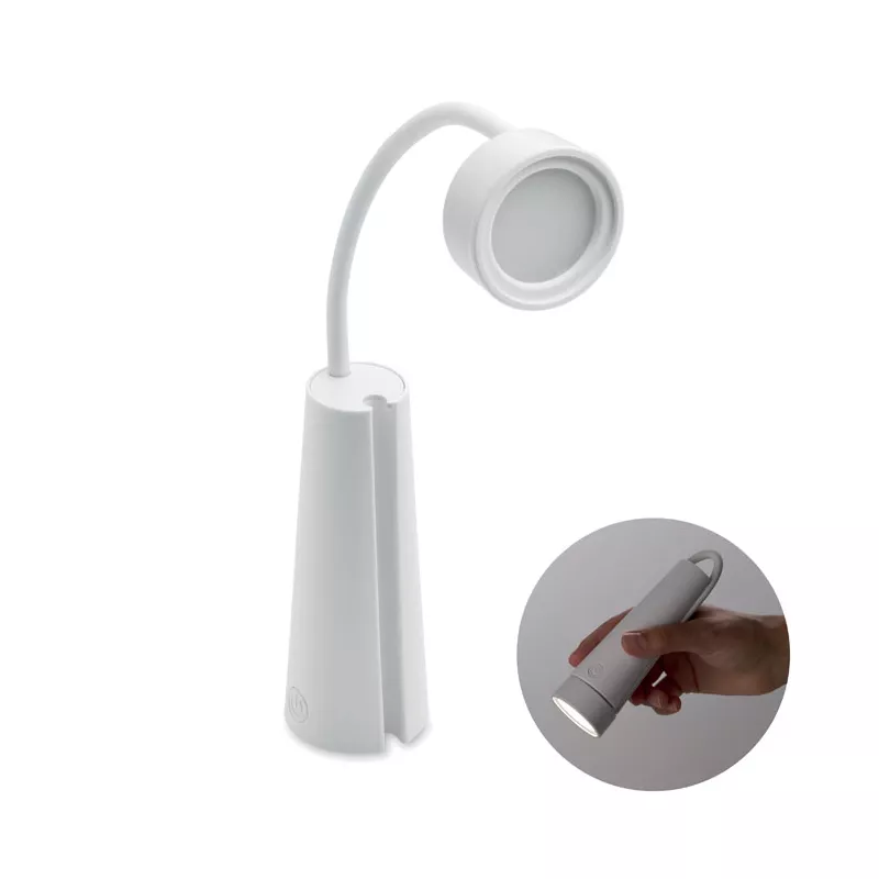 Lampka biurkowa i latarka 2 w 1 TORCHLAMP - Bialy (MO2994-06)