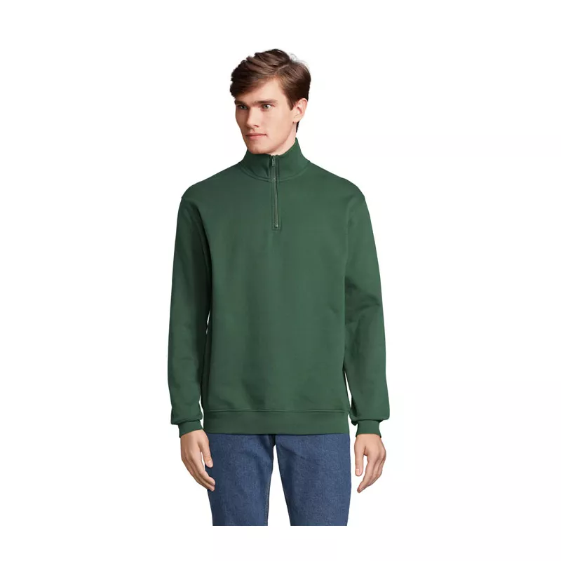 Bluza ze stójką i zamkiem 1/4 Sol's CONRAD - Ciemno-Zielony (S04234-BO)
