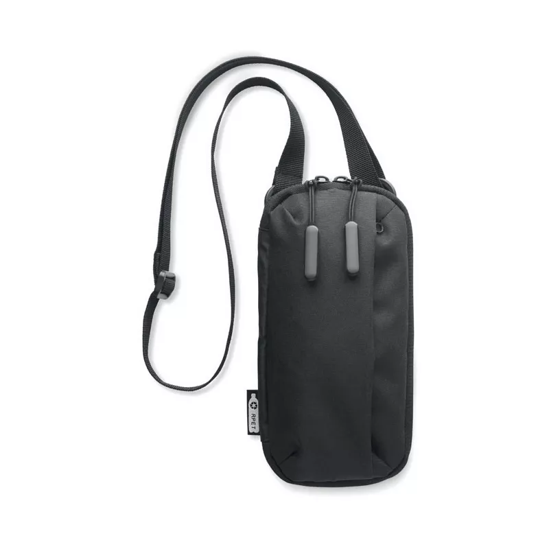 Torebka na smartfon z RPET 300D VALLEY WALLET - Czarny (MO2052-03)