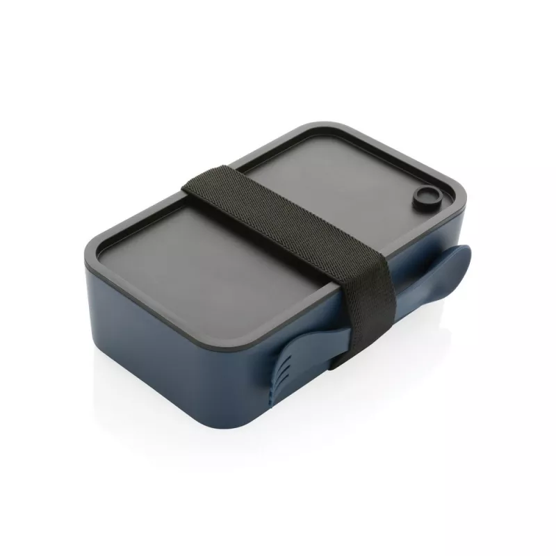 Pudełko śniadaniowe 1,2 L RPP, łyżkowidelec - navy (P269.055)