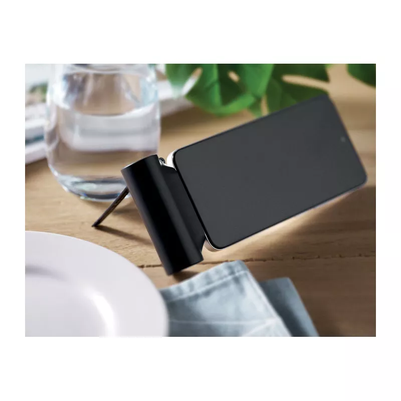 Powerbank z podstawką 5000 mAh PD 20W POWERKAU - Czarny (MO2967-03)