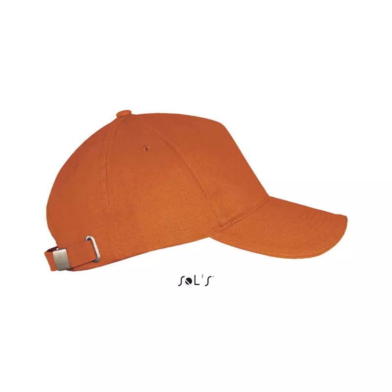 Czapka z daszkiem 5-panelowa 260 g/m² Sol's LONG BEACH - Pomaranczowy (S00594-OR)