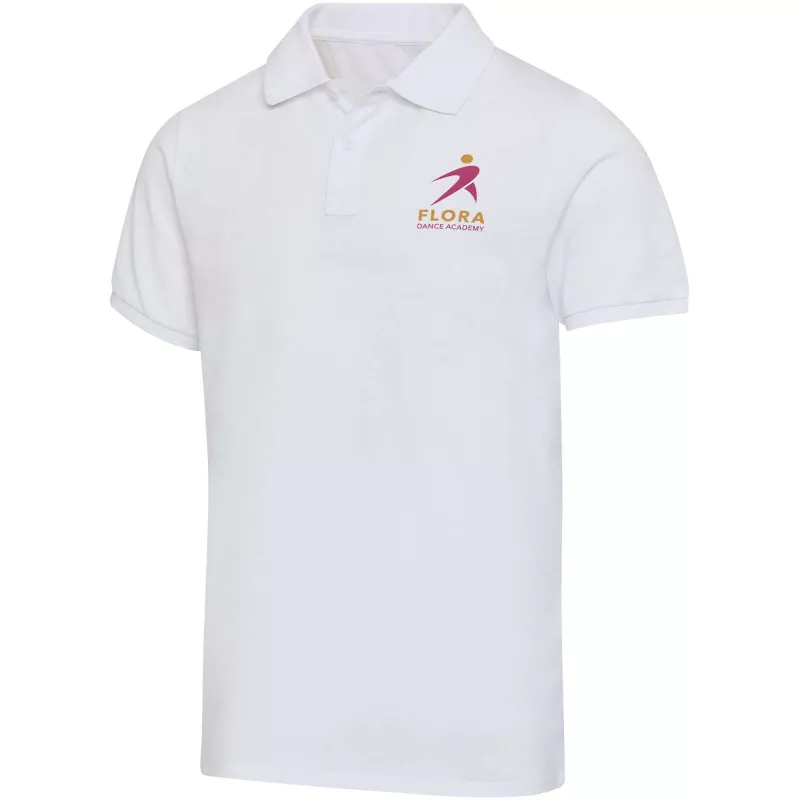 Beryl naturalna koszulka polo z recyklingu z krótkim rękawem, unisex, o gramaturze 220 g/m² - Biały (39558-WHITE)